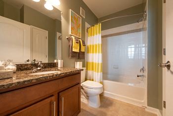 Bathroom interiors with tub at Kensington Place, Woodbridge, VA