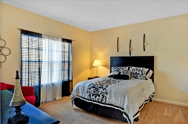 Master Bedroom at Village on the Lake Apartments, Spring Lake, North Carolina