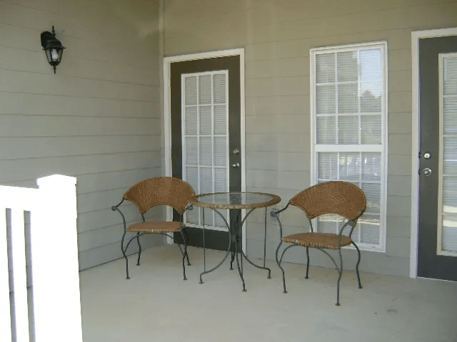 Patio at Village on the Lake Apartments, Spring Lake, 28390