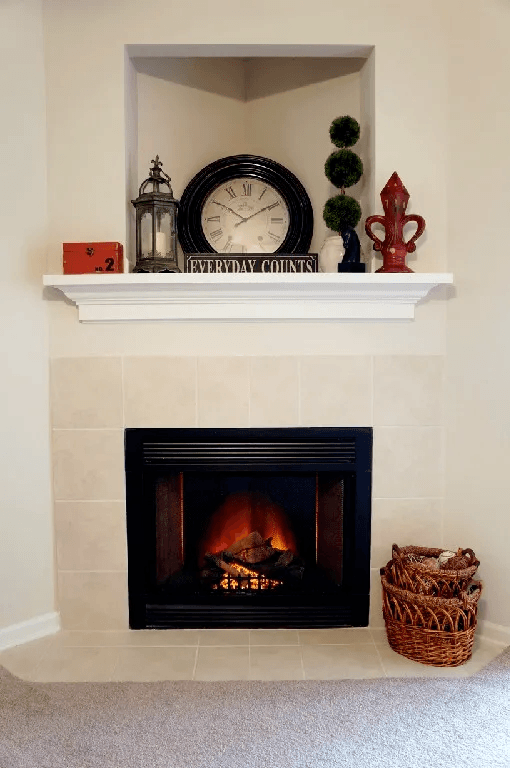 Fireplaceat Village on the Lake Apartments, Spring Lake, NC, 28390