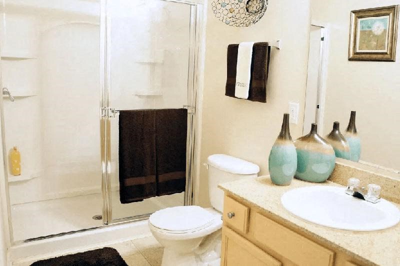 Guest Bathroom at Village on the Lake Apartments, Spring Lake, North Carolina
