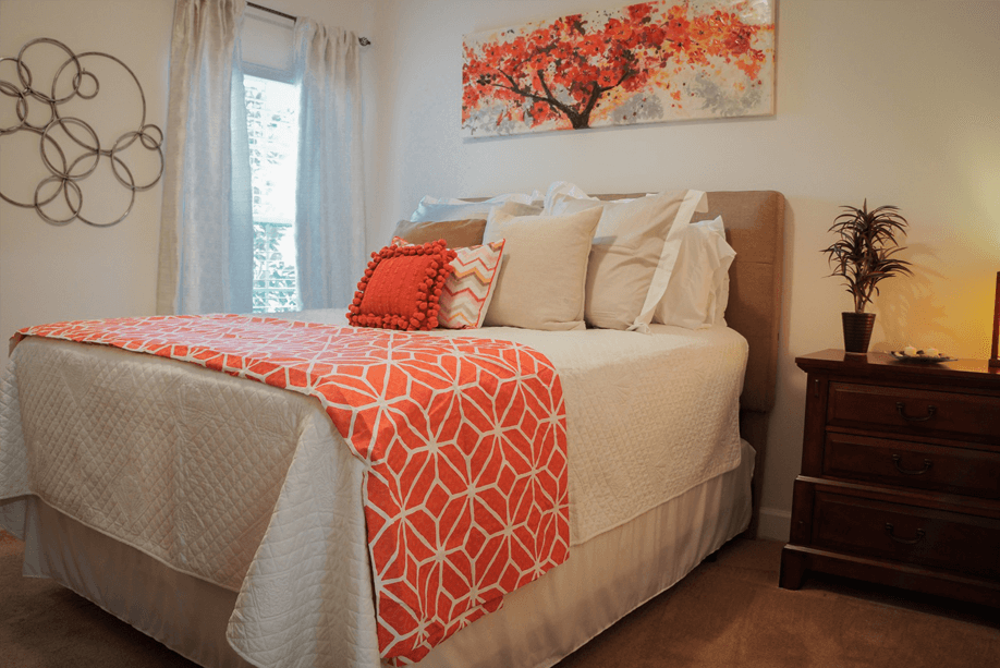 Main bedroom at Stone Gate Apartments, Spring Lake