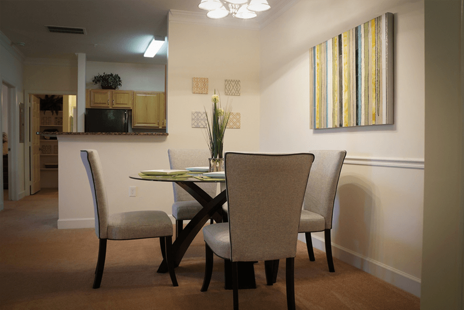 View of Dining and Kitchen at Stone Gate Apartments, Spring Lake, 28390