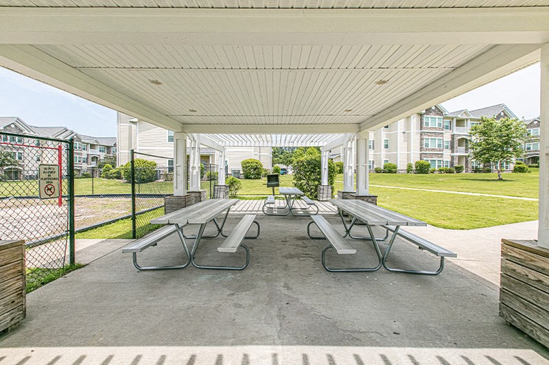 picnic area at Stone Gate Apartments, Spring Lake, North Carolina