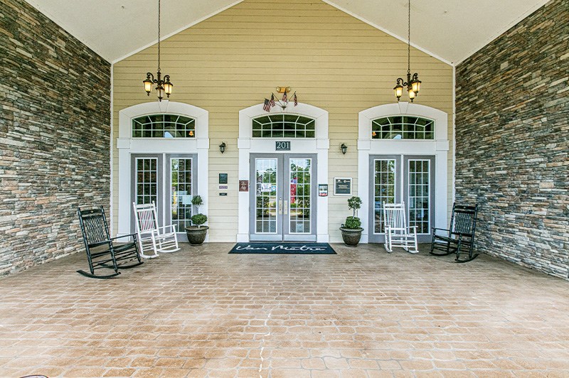 patio at Stone Gate Apartments, Spring Lake, NC