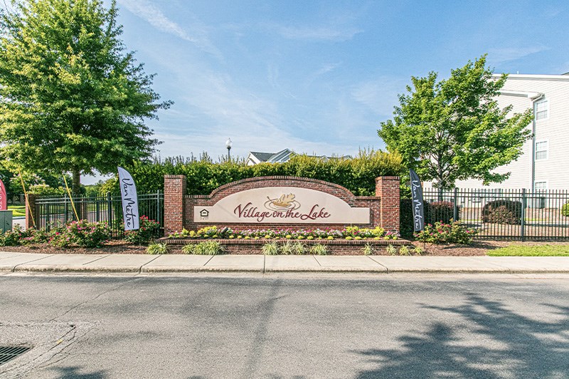 Entrance at Village on the Lake Apartments, North Carolina