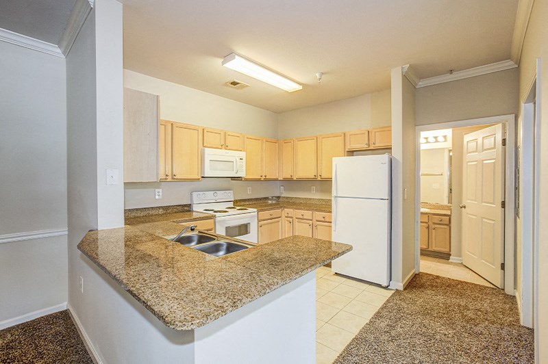 kitchen gallery at Village on the Lake Apartments, Spring Lake, NC, 28390