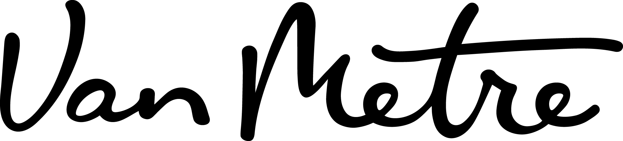 The image displays the word "Van Metre" in a stylized font.