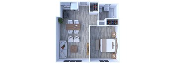 1 Bedroom Floor Plan A1