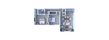 2 Bedrooms Floor Plan B1