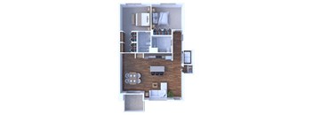 2 Bedrooms Floor Plan B1