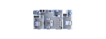 2 Bedrooms Floor Plan B3-PH