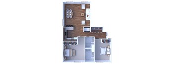 2 Bedrooms Floor Plan B6