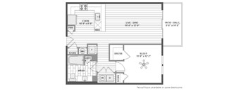 A floor plan of a house with a kitchen, living room, dining room, bedrooms and bathrooms.