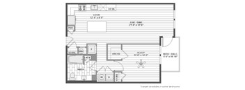 A floor plan of a house with a kitchen, living room, dining room, bedrooms, and bathrooms.