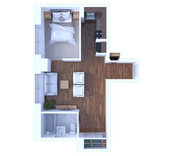 1 Bedroom Floor Plan A2