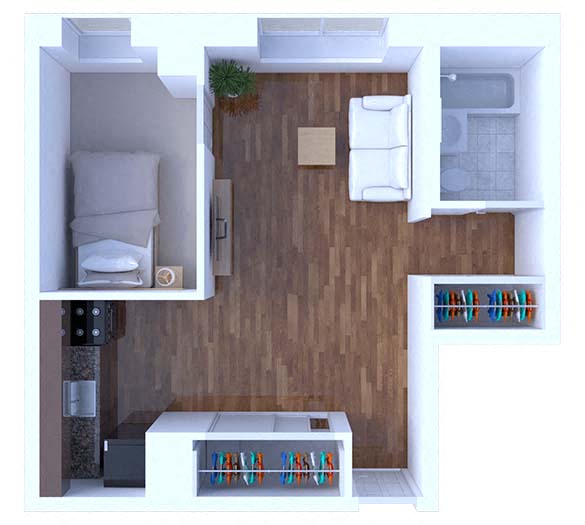 1 Bedroom Floor Plan A3