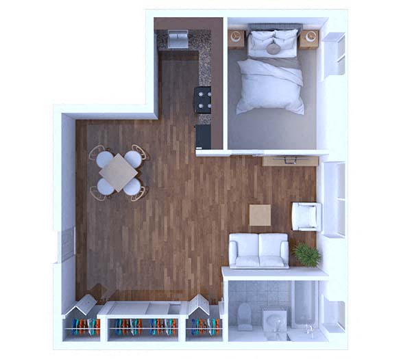 1 Bedroom Floor Plan A4