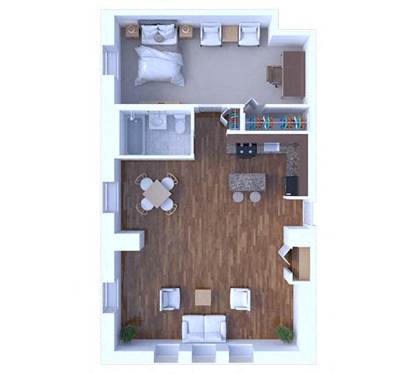 1 Bedroom Floor Plan A7