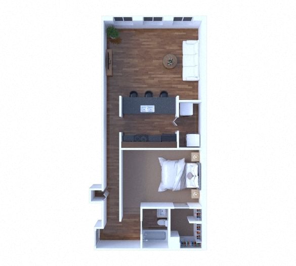 1 Bedroom Floor Plan A2