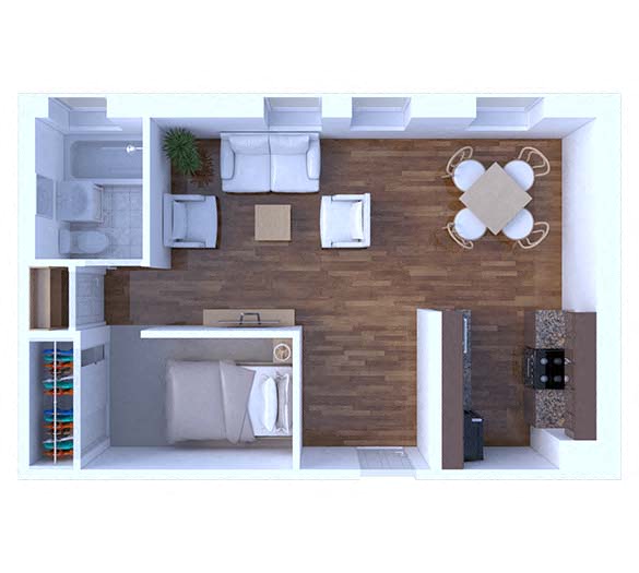 1 Bedroom Floor Plan A2