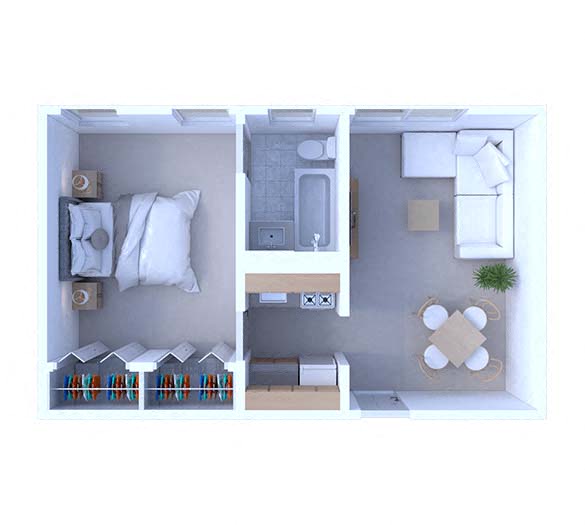 1 Bedroom Floor Plan A1