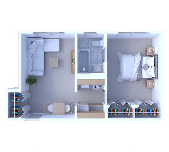 1 Bedroom Floor Plan A2