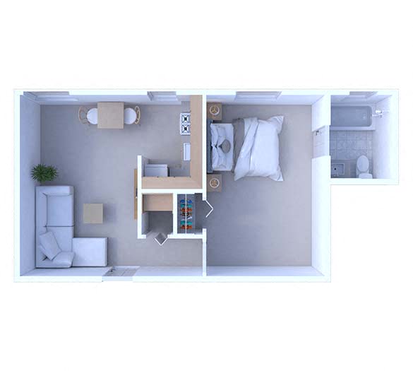 1 Bedroom Floor Plan A4