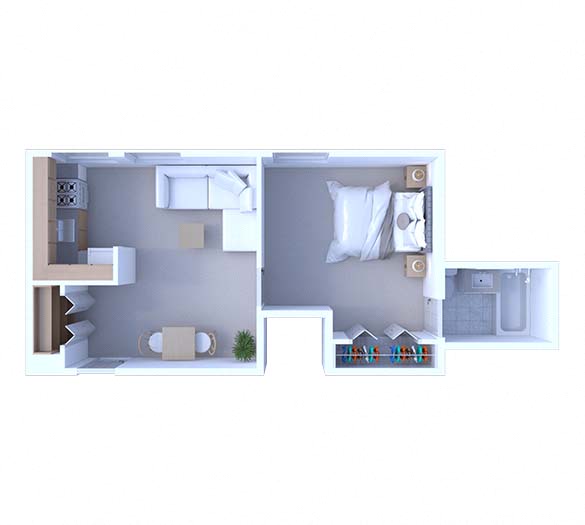 1 Bedroom Floor Plan A6