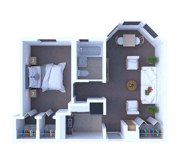 1 Bedroom Floor Plan A1