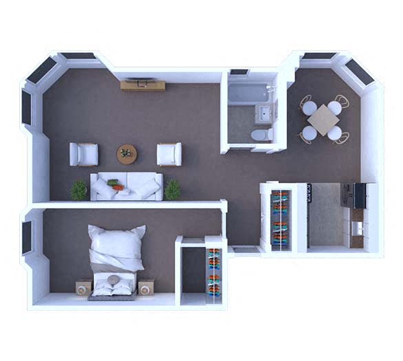 1 Bedroom Floor Plan A5