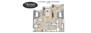 B-4 - 2 Bedroom with Den/Office - Estates III