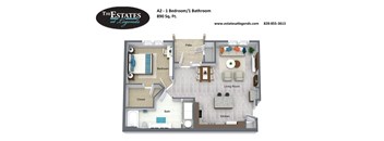 A2- 1 Bedroom / 1 Bath - The Estates at Legends