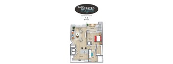 A-3 -1 Bedroom / 1 Bath - Estates III