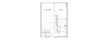 A08 Floor Plan at AVE Tampa Riverwalk, Tampa, FL