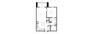 A1 Floor Plan at AVE Las Colinas, Texas, 75038