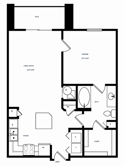A1 Floor Plan at AVE Las Colinas
