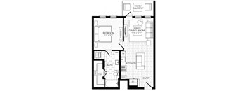 1 bedroom apartment with balcony at AVE Paradise Valley, Phoenix, AZ 85032