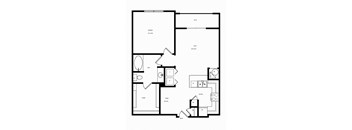 A2 Floor Plan at AVE Las Colinas, Irving, TX, 75038