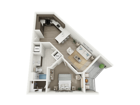 1 Bd - a2 floor plan at AVE Austin North Lamar, Austin, TX