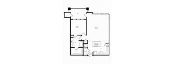 A3 Floor Plan at AVE Las Colinas, Irving, 75038