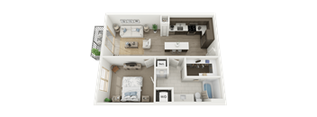 1 Bd - a3 floorplanat AVE Austin North Lamar, Austin, 78752