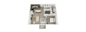 1 Bd - a4 floorplan at AVE Austin North Lamar, Austin, Texas
