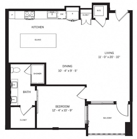A9_1Bed 1Bath Apartment at AVE Phoenix Sky, Phoenix, AZ, 85003