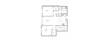 2 bed - b2 Floor Plan at AVE Blue Bell, Blue Bell, PA, 19422