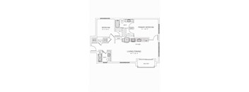 a floor plan of a bedroom apartment