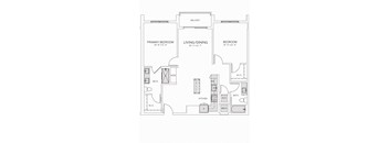 B14 Floor Plan at AVE Tampa Riverwalk, Tampa, 33602