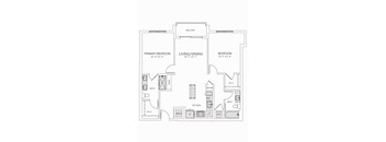 B16 Floor Plan at AVE Tampa Riverwalk, Tampa, FL, 33602