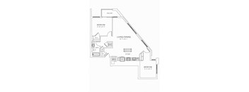 a floor plan of a bedroom apartment