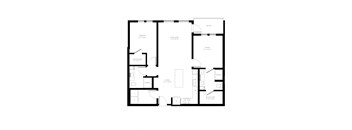 B2-1096 SF Floor Plan at AVE Phoenix Terra, Arizona, 85003